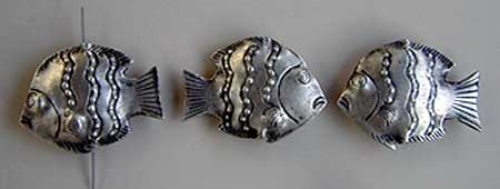 Hill Tribe Silver Fish Beads from Thailand