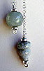 Jade and sterling silver pendulum