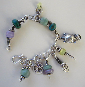 Africa John beads - .999 silver beads necklace and bracelet by Vicky Jousan