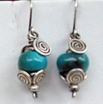 Gem Silica and Sterling Silver earrings