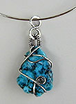 handcrafted sterling silver and turquoise necklace by Vicky Jousan