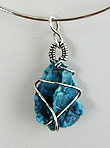handcrafted sterling silver and turquoise necklace by Vicky Jousan