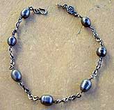 Silver Pearl Ankle Bracelet