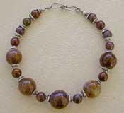 Fancy Jasper and Sterling Silver Necklace