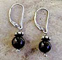 onyx and sterling silver earrings