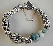 Aquamarine and Sterling Silver Necklace, Bracelet, and Earrings by Vicky Jousan