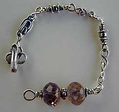 Sterling silver and ametrine pendulum bracelet by Vicky Jousan