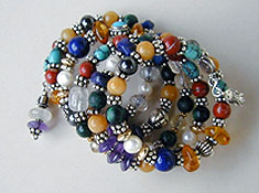 Mixed gemstone bracelet by Vicky Jousan