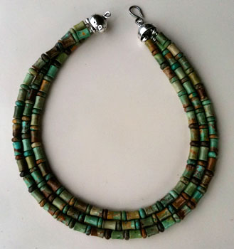 Chinese Turquoise and Sterling Silver Necklace