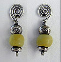 Verd-antique with Hill Tribe Silver earrings