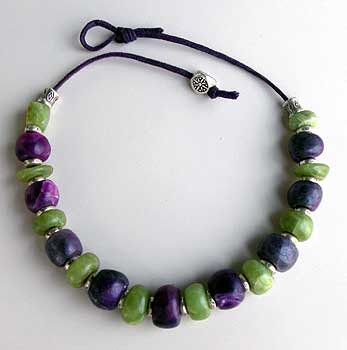 Sugilite and Jade necklace