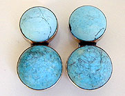 Turquoise and sterling silver earrings by Vicky Jousan