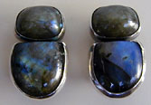Labradorite and sterling silver earrings by Vicky Jousan