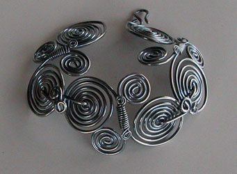 silver coil bracelet