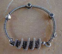 Sterling silver wire wrapped bracelet by Vicky Jousan