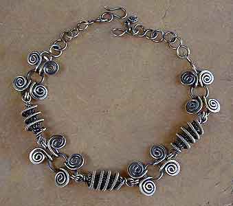 handcrafted sterling silver necklace by Vicky Jousan